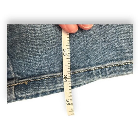 Women’s 12 (14) Cropped Luxe Skinny Jeans - Light Wash with Destruction - Picture 7 of 12